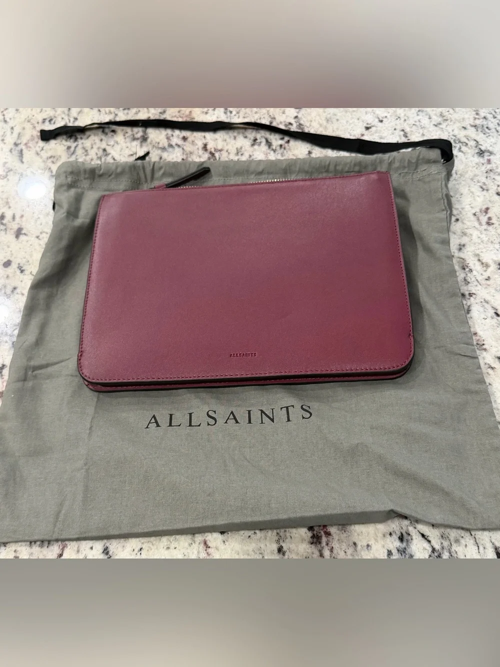 All Saints Denbigh Wallet in Burnt Sienna Red - New - Picture 2 of 15